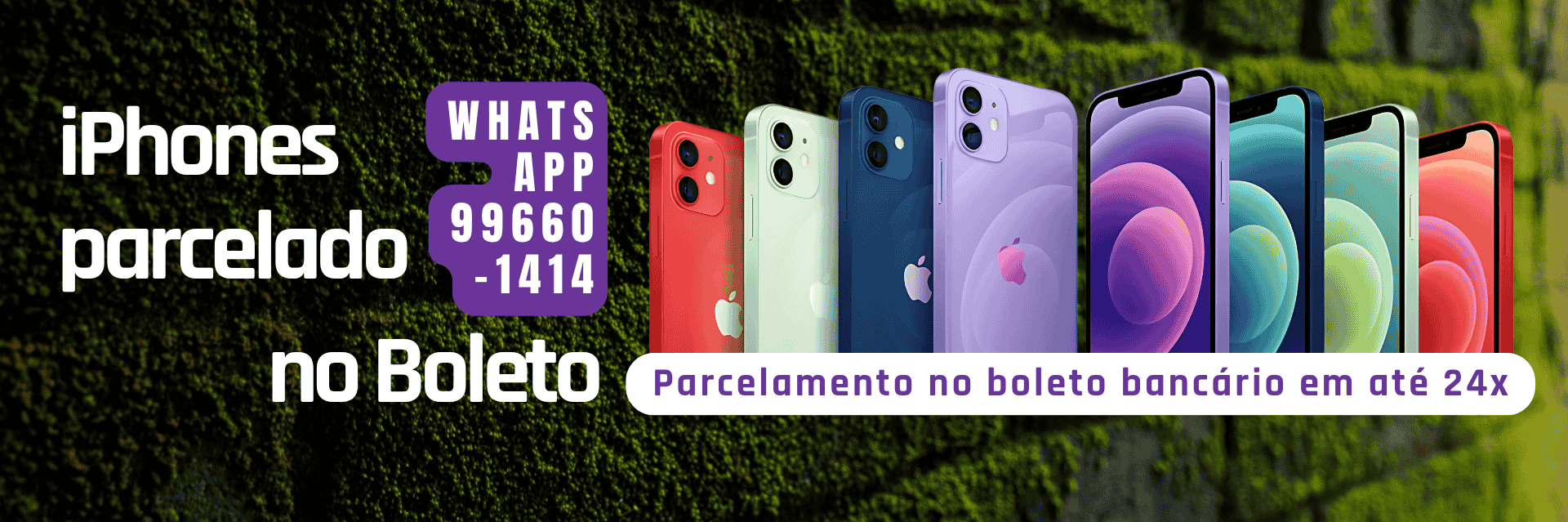 Compre seu iPhone parcelado no boleto